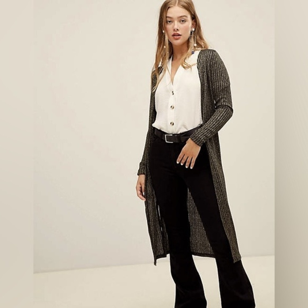 New Look Metallic Midi Cardigan